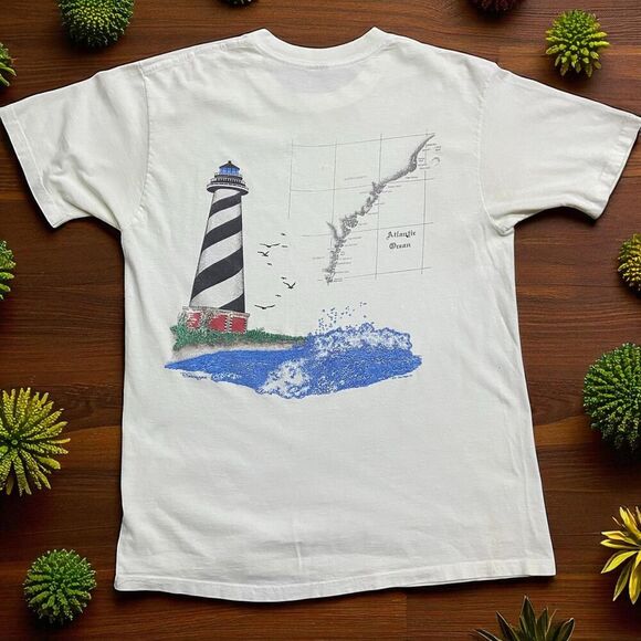 Screen Stars Vintage 90s Single Stitch St. Simons Island T-Shirt Men's Size M - Picture 1 of 9